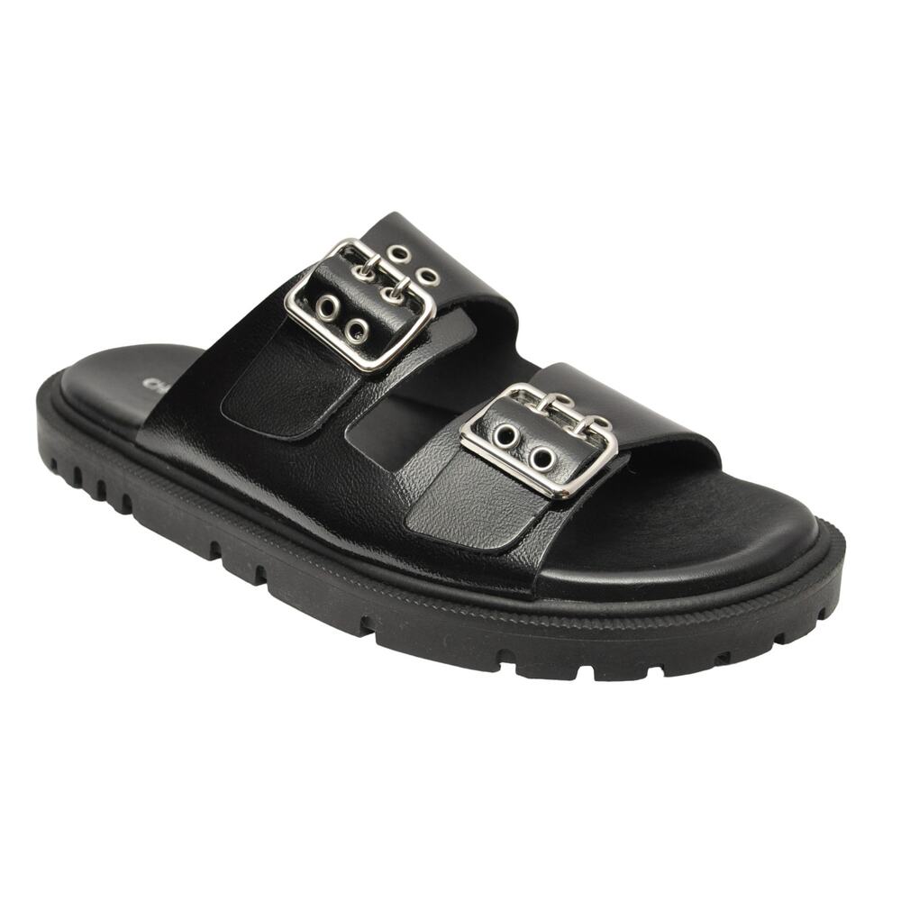 Christian Di Riccio Italy Patent Leather Buckled Sandal Slip-On Shoe 37/38/39New